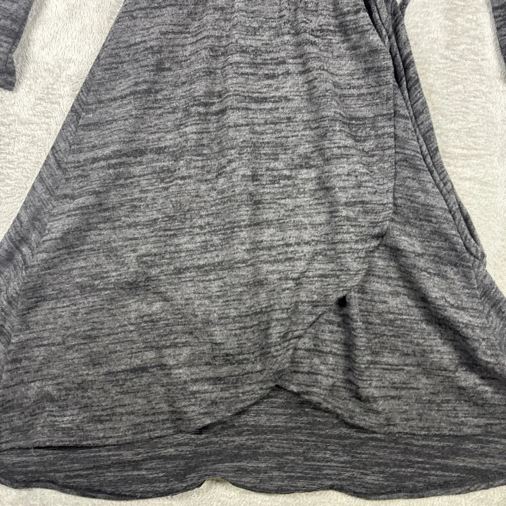 Full Tilt Faux Wrap Dress Dark Gray Long‎ Sleeve Women's Size XS
